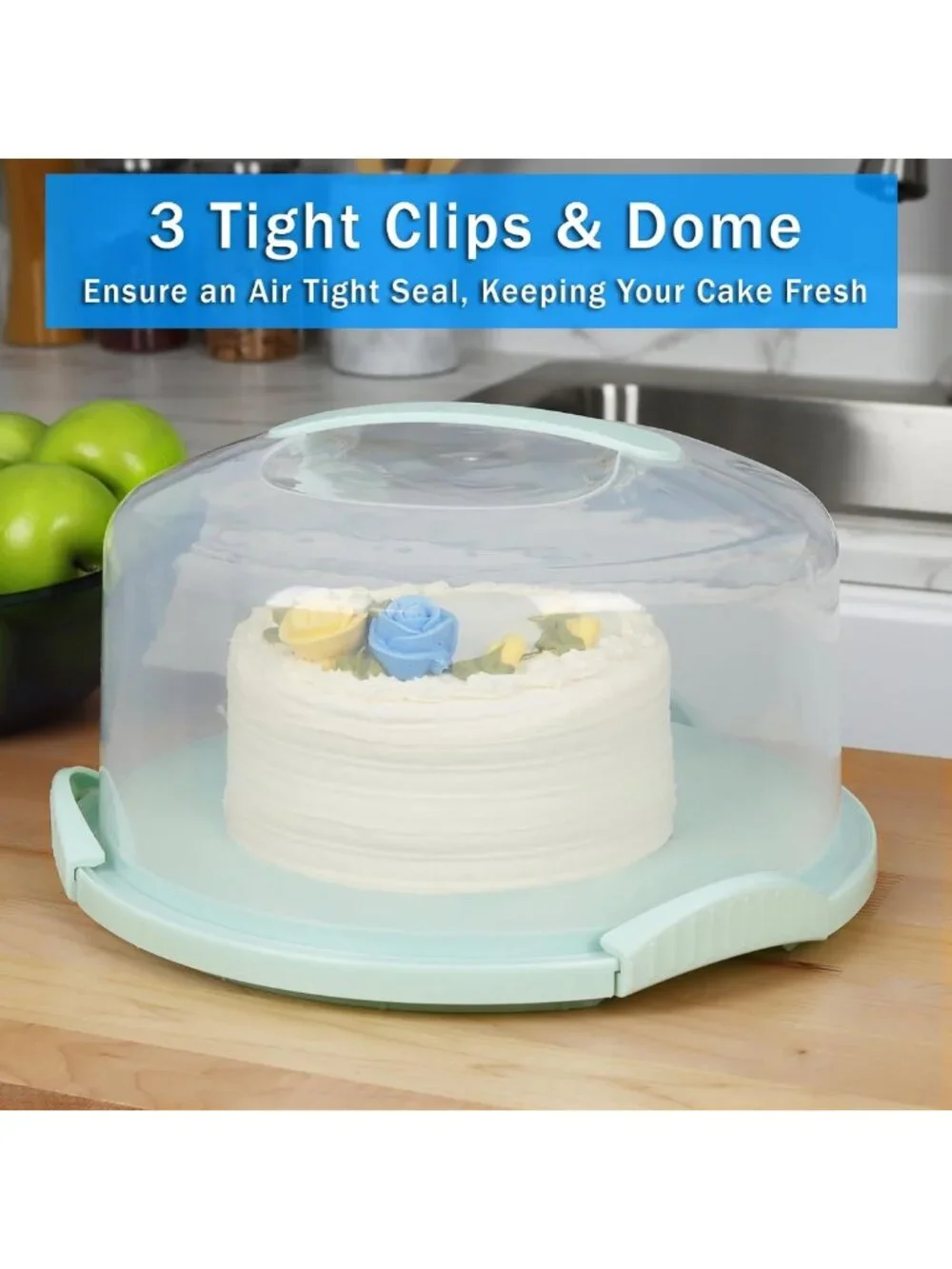 Extra Large Cake Carrier for 12-Inch 3-Layer Cakes - Durable & Portable Storage